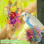 Colorful Crinkle Paper Strips for Bird Toys