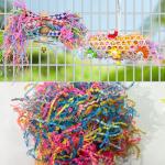 Colorful Crinkle Paper Strips for Bird Toys