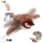 Interactive Chirping Bird Cat Toy with Catnip