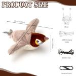 Interactive Chirping Bird Cat Toy with Catnip