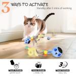 Interactive Cat Ball Toy with Feathers and Sounds