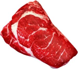 Plush Squeaky Steak Toy for Small Dogs