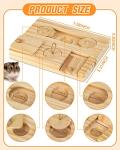 Interactive Wooden Foraging Toys for Small Pets