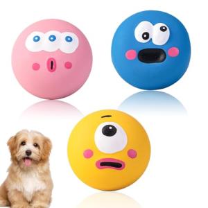 3 Pack Soft Squeaky Balls for Small Dogs