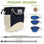Dog Treat Pouch with Bowl, Poop Bag Holder