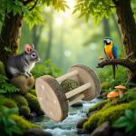 Natural Wooden Chew Toy for Small Pets