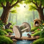 Natural Wooden Chew Toy for Small Pets