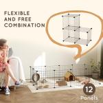 Pawhut 12-Panel Metal Pet Playpen for Small Animals