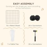 Pawhut 12-Panel Metal Pet Playpen for Small Animals