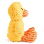 Zappi Co Yellow Duck Squeaky Plush Toy for Dogs
