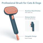 Self-Cleaning Cat Grooming Brush with Button