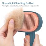 Self-Cleaning Cat Grooming Brush with Button