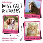 Gentle Deshedding Brush for Dogs and Cats