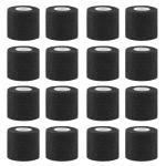 16 Pack Self Adhesive Vet Wrap Tape (Black)