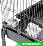 Black Iron Bird Cage with Stand and Storage