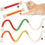 4-Pack Interactive Cat Toys with Scratching Post