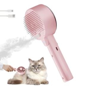 Cat Steam Brush and DeFur Comb for Pets