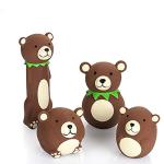 CHIWAVA Fun Squeaky Brown Bear Dog Toy Set
