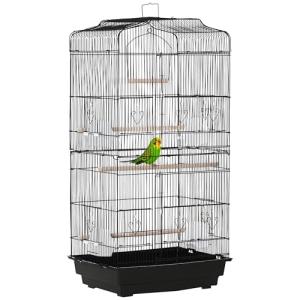 PawHut Bird Cage with Perches and Food Bowls