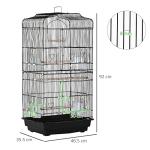 PawHut Bird Cage with Perches and Food Bowls
