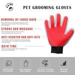 Pet Grooming Gloves for Cats and Dogs