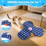 Rechargeable Interactive Cat Toy with Feather & Sound