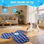 Rechargeable Interactive Cat Toy with Feather & Sound