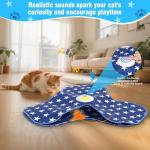 Rechargeable Interactive Cat Toy with Feather & Sound