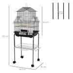 PawHut Bird Cage with Stand and Slide Tray