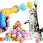 SXFENG Interactive Cat Pom Pom Balls - 50 Pack