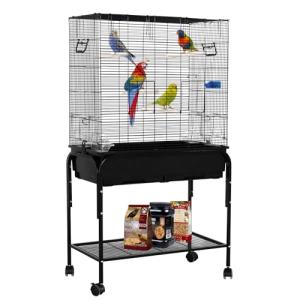 Stackable Bird Nest Box with Rolling Stand 42