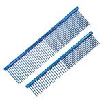 Stainless Steel Pet Grooming Combs - 2 Pack
