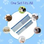 Stainless Steel Pet Grooming Combs - 2 Pack