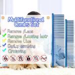 Stainless Steel Pet Grooming Combs - 2 Pack