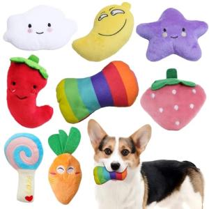 8 Pack Cute Squeaky Dog Toys for Puppies