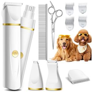 Rechargeable Pet Grooming Clipper Kit for Dogs & Cats