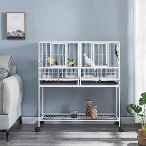Large Metal Bird Cage with Rolling Stand