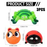 3-Pack Squeaky Latex Dog Toys for Fetching Fun