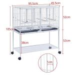 Large Metal Bird Cage with Rolling Stand