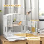 PawHut Bird Cage with Perches and Swing