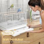 PawHut Bird Cage with Perches and Swing