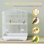 PawHut Bird Cage with Perches and Swing