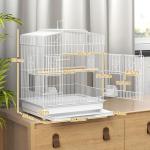 PawHut Bird Cage with Perches and Swing