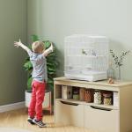 PawHut Bird Cage with Perches and Swing