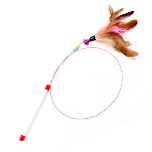 SLSON Interactive Feather Teaser Cat Toy Wand