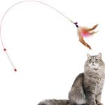 SLSON Interactive Feather Teaser Cat Toy Wand