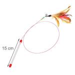 SLSON Interactive Feather Teaser Cat Toy Wand