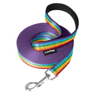 Loutep Extra Long Rainbow Dog Training Lead