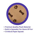 Super Soft Plush Dog Toy Bag with Squeak