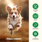 Pork Chomps 5-Inch Dog Chews, 50 Count